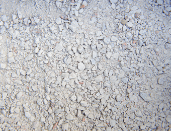Crushed granite, containing particles from 0mm to 6mm.