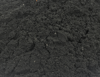 Blended & dyed black mortar sand graded from 0mm to 4mm, displayed loose.